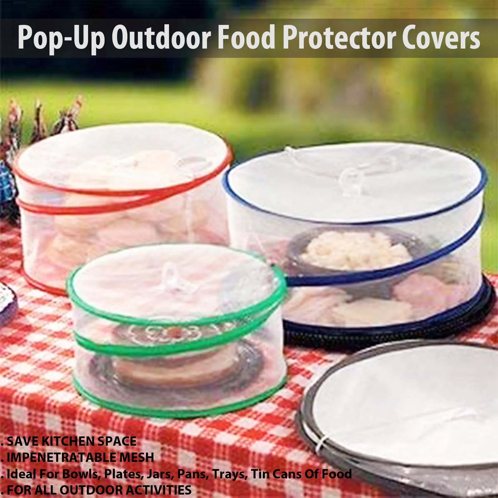 3-Piece Pop-Up Food Cover Set