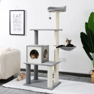 61" Cat Scratching Post / Tree / Pole - Gray