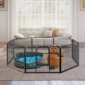 8 Panel 24"/32"/40" Height Pet Fence Indoor Outdoor-24 inch