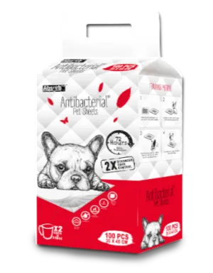 Absorb Plus Anti Bacterial Pet Sheets Carton (8 packs)