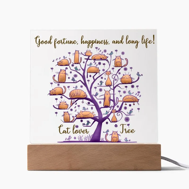 Cat Tree Of Life Acrylic Plaques