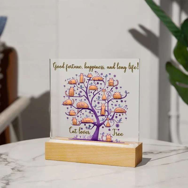 Cat Tree Of Life Acrylic Plaques