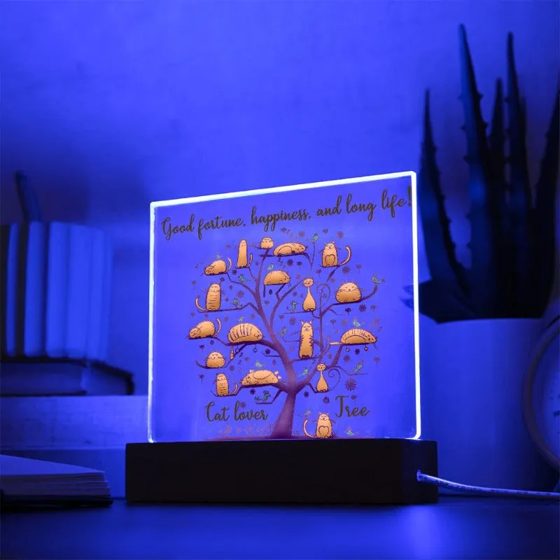 Cat Tree Of Life Acrylic Plaques