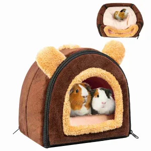 Guinea Pig Hideout，Bunny Bed, Small Animal Bed, Small Animal Bed, 1 Pack (Coffee)
