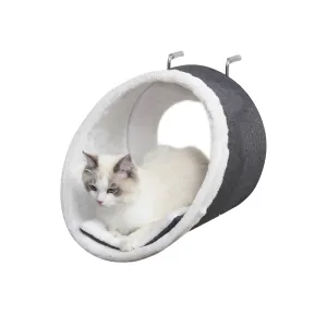PawHut Windowsill Mounted Cat Perch Hanging Kitten House with Removable Flannel