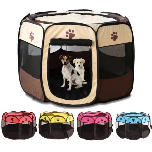 Portable Foldable Pet Playpen Dog Crate Room Puppy Exercise Kennel