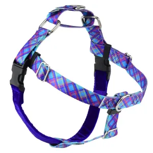 Twilight Glow Blue Plaid EarthStyle Freedom No-Pull Dog Harness