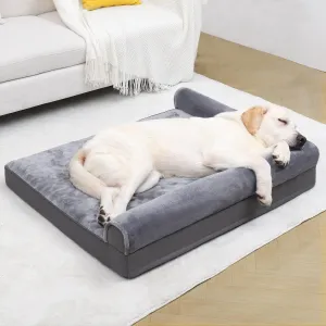 Walpetmar Orthopedic Dog Bed Sofa with Removable Waterproof Cover 36"x27" Pet Couch for Large Dogs