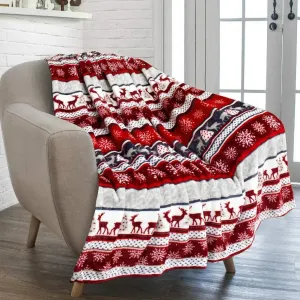 Winter Animal Fleece Blanket | Christmas Blanket